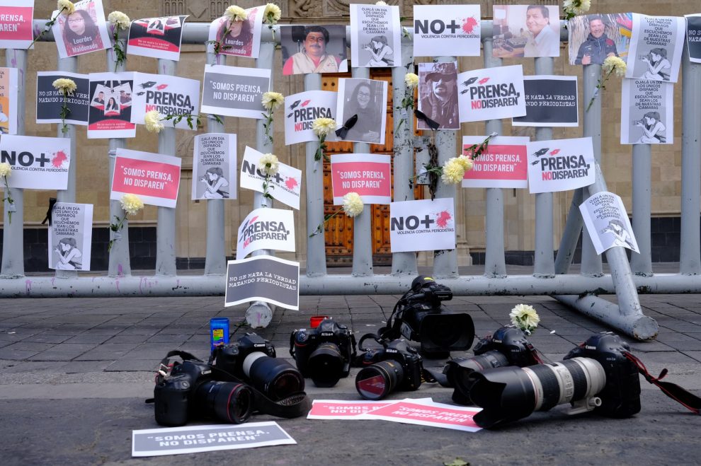 Protests against grave danger journalists suffer in Mexico