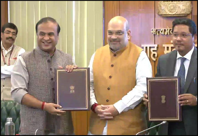 Assam, Meghalaya CMs signed historic agreement for settlement of inter-state border dispute