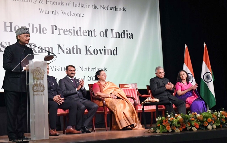 Indian Community is important pillar of Growing India-Netherlands bilateral relations, said President Kovind