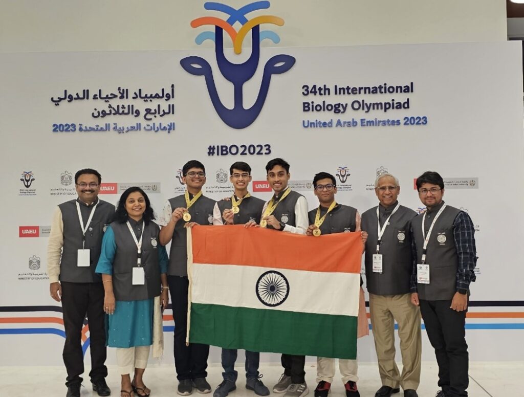 India topped the medal tally at the 34th International Biology Olympiad, UAE