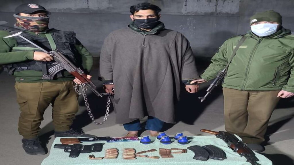 Hybrid terrorist arrested in Pulwama, arms, ammunition recovered