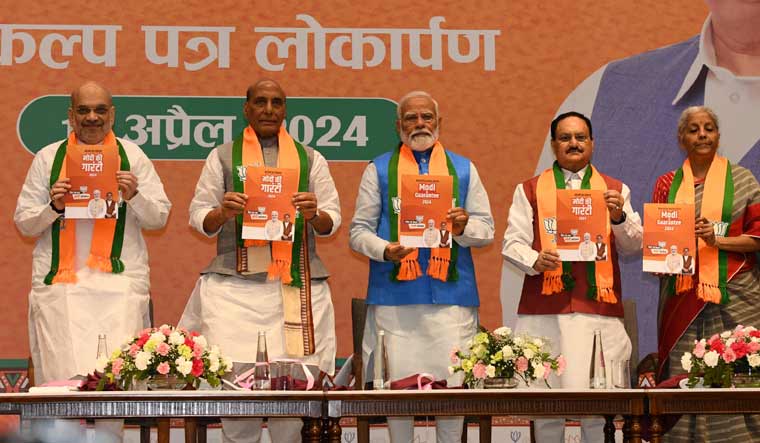 BJP releases its ‘Sankalp Patra’ for LS polls