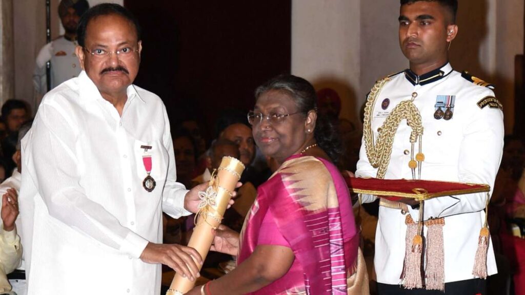 Venkaiah, Mithun, Usha Uthup conferred Padma awards
