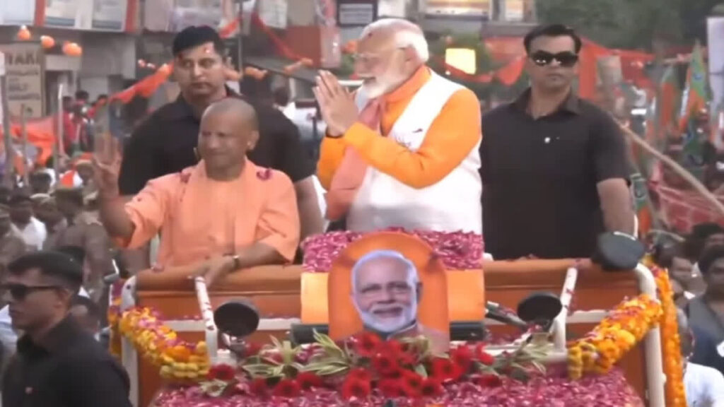 PM Modi Holds Roadshow in Varanasi ahead of nomination